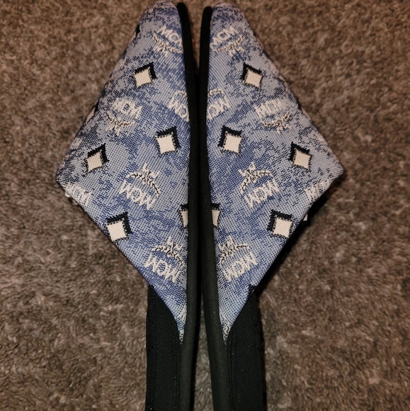 MCM Womens Vintage Blue Monogram Slides - Picture 5 of 16